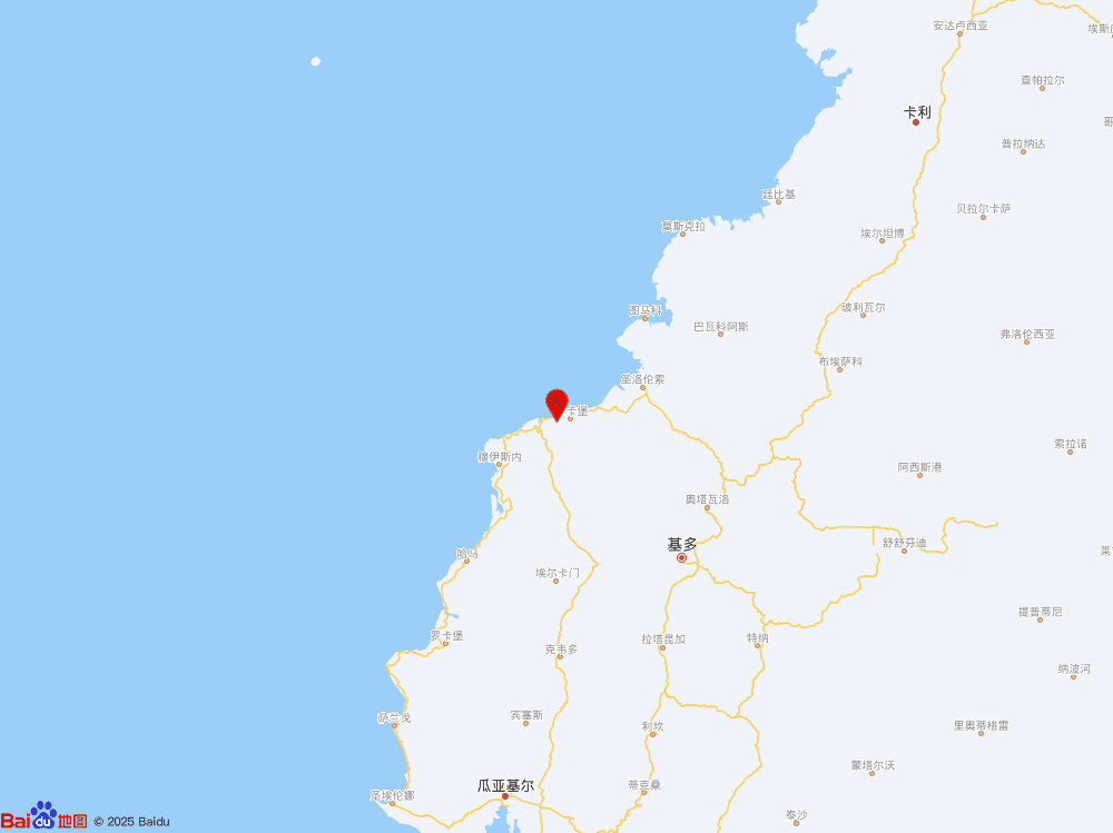 厄瓜多尔沿岸近海发生6.3级地震